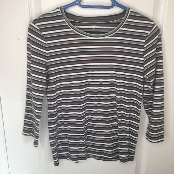 ❤️Northern reflections shirt green and purple striped long sleeve size m - Picture 3 of 11